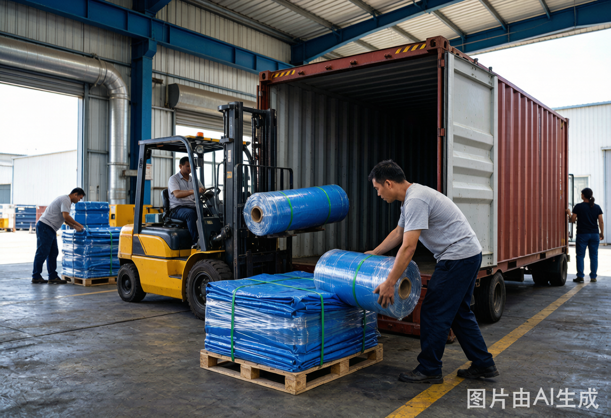 Container loading at factory dock