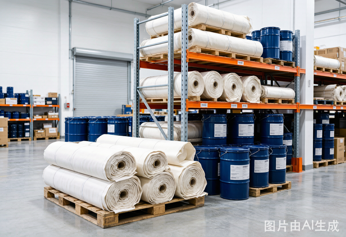 Raw material storage area